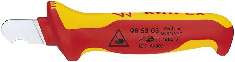 Noz KNIPEX 98 53 03, 170 mm, na odstran. plasta, VDE 1000V Noz KNIPEX 98 53 03, 170 mm, na odstran. plasta, VDE 1000V