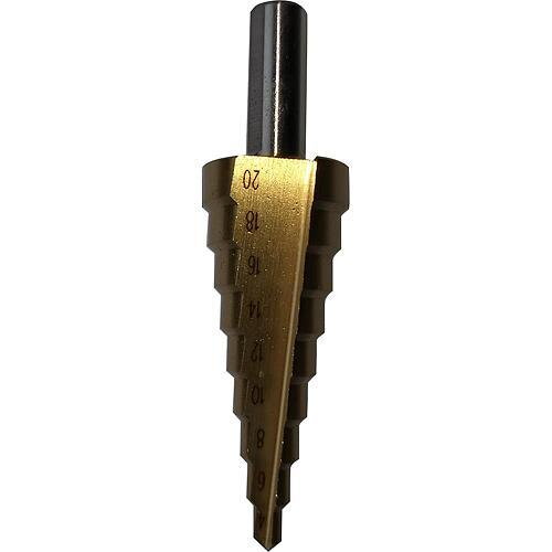 Stupňovitý vrták do kovu SD41 – 4-20 mm, TiN, HSS Stupňovitý vrták do kovu SD41 – 4-20 mm, TiN, HSS