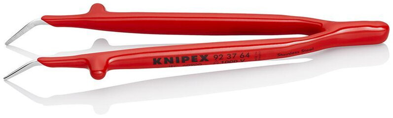 Pinzeta KNIPEX 92 37 64, 148 mm, izolovana, zahnuta 30st, VDE