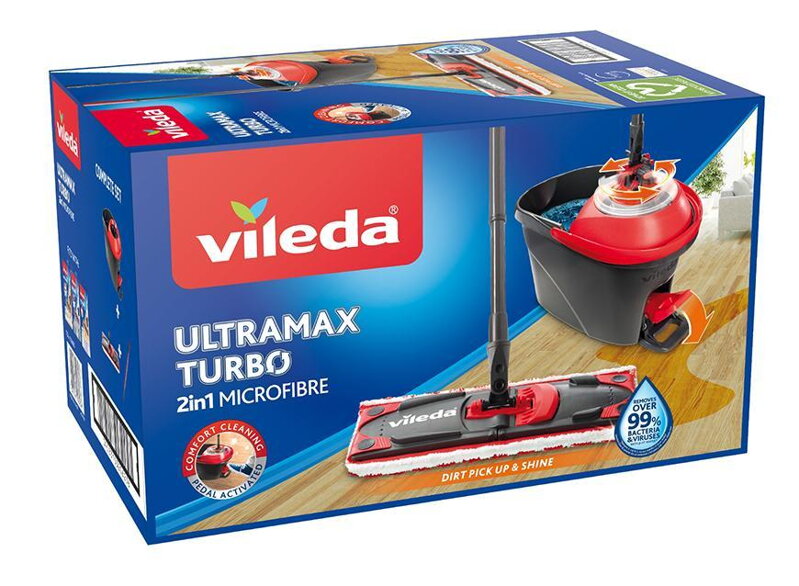 Súprava upratovacia Vileda Ultramax TURBO Microfibre 2v1 mop + vedro