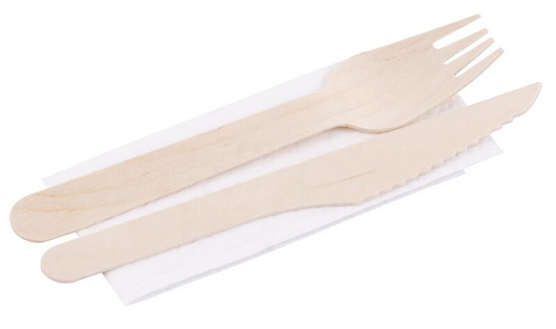 Strend Pro Príbor MagicHome Woodline ECO, nôž, vidlička, servítka