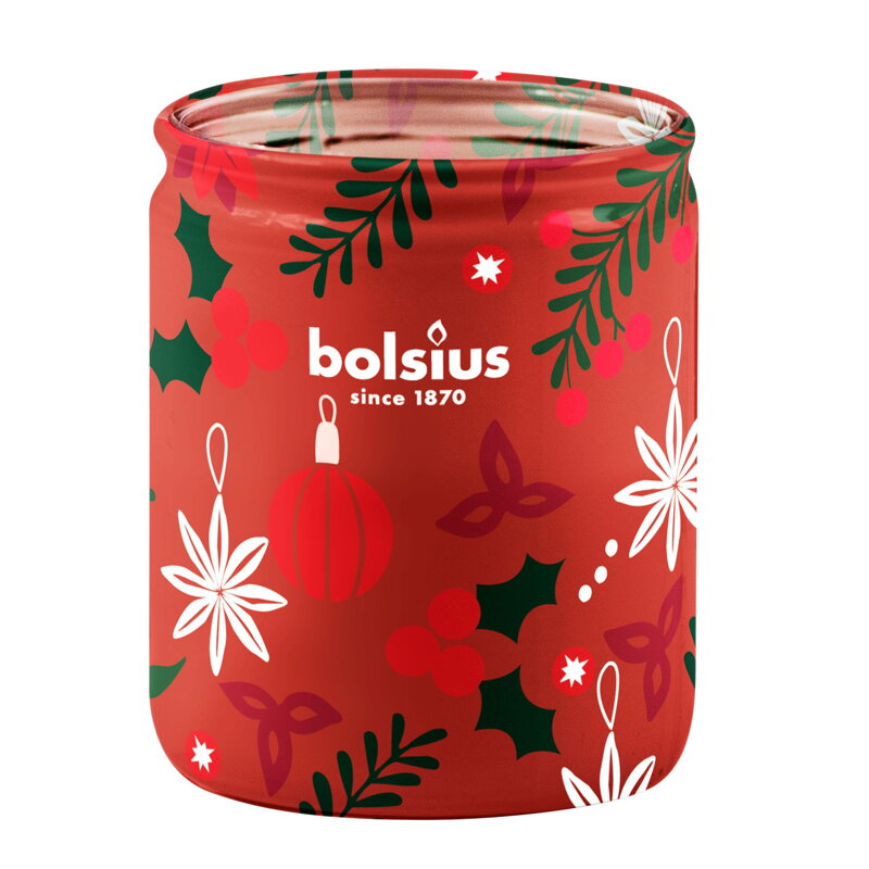 Sviečka v skle Bolsius True Glow, 82×68 mm, jablko/škorica Sviečka v skle Bolsius True Glow, 82×68 mm, jablko/škorica