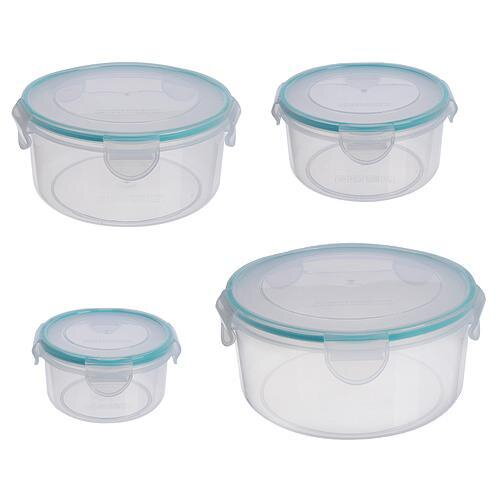 Sada dóz na potraviny MagicHome 0,40/0,80/1,50/2,30 l, okrúhle, Clip uzáver Sada dóz na potraviny MagicHome 0,40/0,80/1,50/2,30 l, okrúhle, Clip uzáver