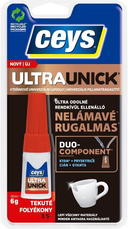 Lepidlo Ceys Ultraunick, sekundové, tekuté, 6 g Lepidlo Ceys Ultraunick, sekundové, tekuté, 6 g