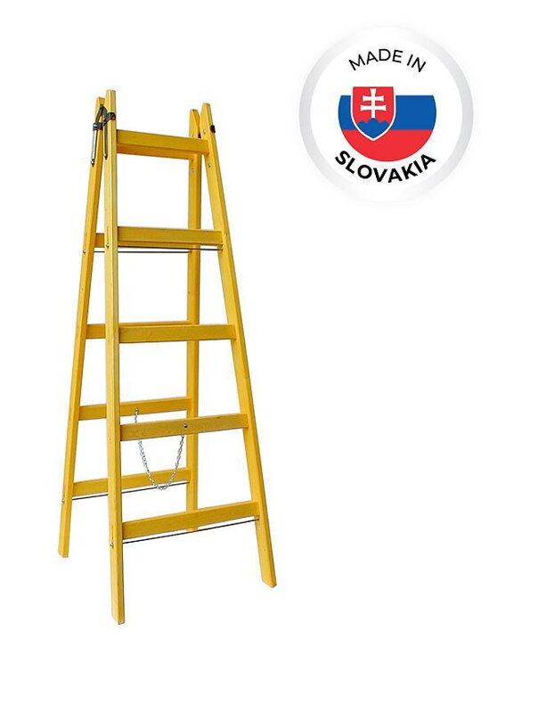 Drevený rebrík DRD A 7 priečkový, 227 cm