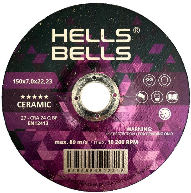 Kotúč Hells Bells 180x7.0x22.2mm, T27, SG-Ceramic, brúsny