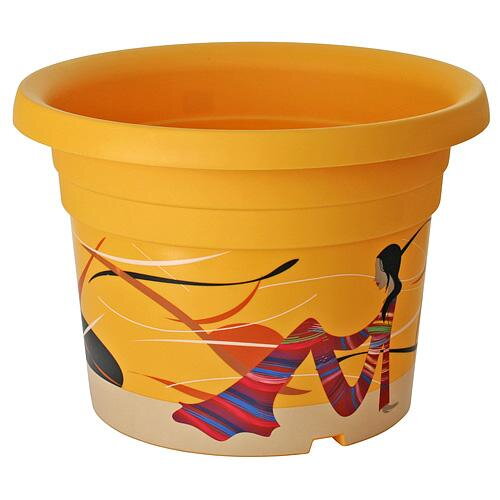 Kvetináč ICS DECORA GL 30x21 cm, žltý