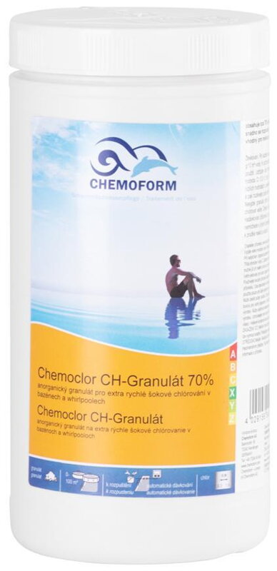 Chlór Chemoform 0401, Super šok 70%, nestabilizovaný, 1 kg Chlór Chemoform 0401, Super šok 70%, nestabilizovaný, 1 kg