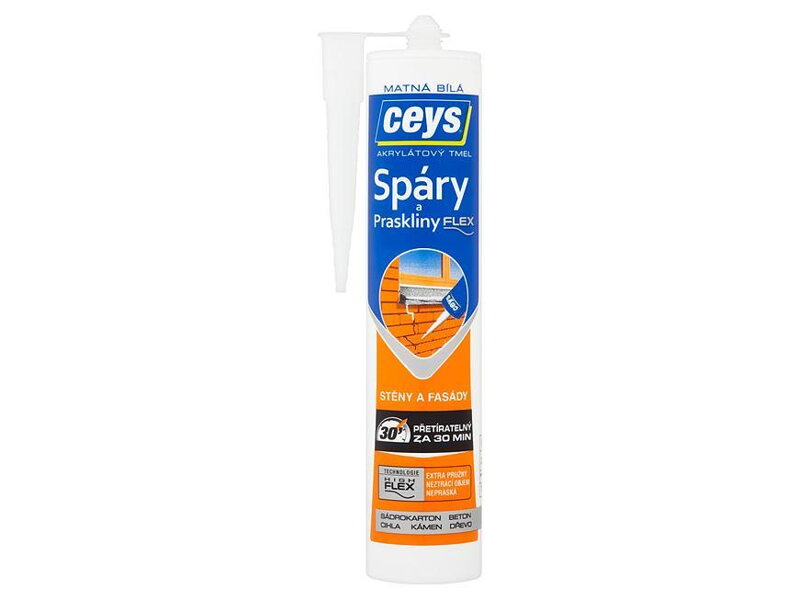 Ceys Akrylátový Tmel na škáry a praskliny, matne biely, 280 ml