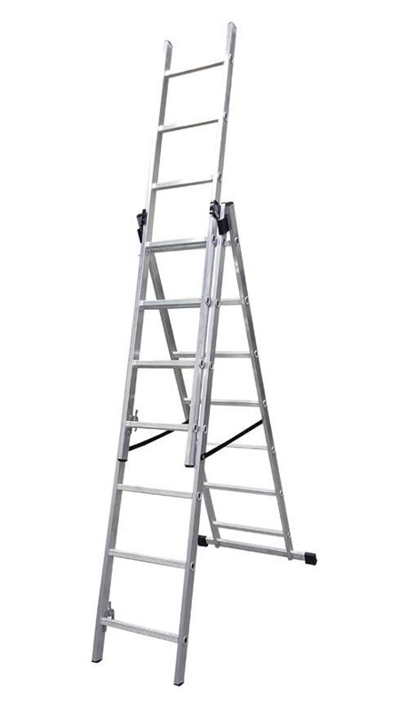 Hliníkový rebrík Strend Pro DP 3x7, Alu, EN 131 max. 4.23 m, BASIC