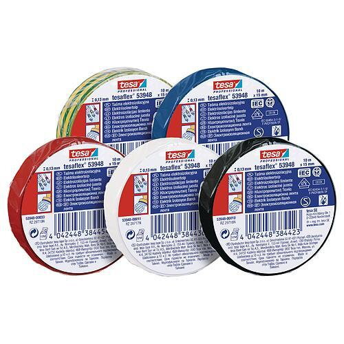 Izolačná páska tesa® PRO tesaflex®, elektroizolačná, sPVC, 19 mm, žlto-zelená, L-20 m