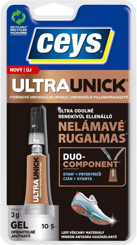 Lepidlo Ceys Ultraunick, gél, sekundové, 3 g Lepidlo Ceys Ultraunick, gél, sekundové, 3 g
