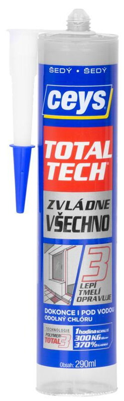 Ceys Lepidlo TOTAL TECH EXPRESS, 2v1 tmel, šedé, 290 ml