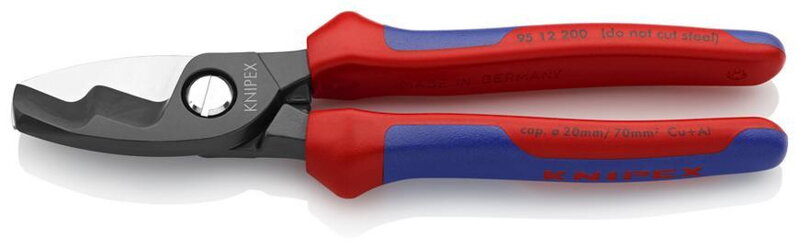 Nožnice na káble KNIPEX 95 12 200 – 200 mm, dvojitý brit Nožnice na káble KNIPEX 95 12 200 – 200 mm, dvojitý brit